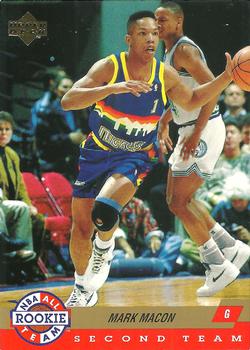 1992-93 Upper Deck - All-Rookie Team #AR10 Mark Macon Front