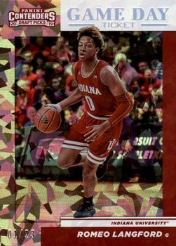 2019 Panini Contenders Draft Picks - Game Day Ticket Cracked Ice #9 Romeo Langford Front