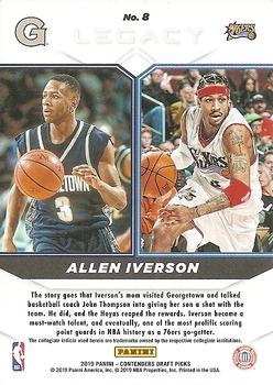 2019 Panini Contenders Draft Picks - Legacy #8 Allen Iverson Back