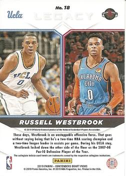 2019 Panini Contenders Draft Picks - Legacy #18 Russell Westbrook Back