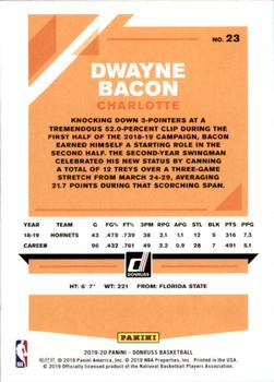 2019-20 Donruss #23 Dwayne Bacon Back