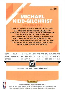 2019-20 Donruss #28 Michael Kidd-Gilchrist Back