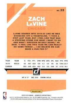 2019-20 Donruss #33 Zach LaVine Back