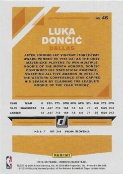 2019-20 Donruss #46 Luka Doncic Back