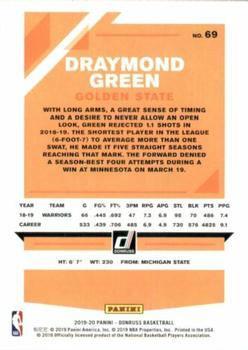 2019-20 Donruss #69 Draymond Green Back