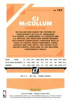 2019-20 Donruss #164 CJ McCollum Back