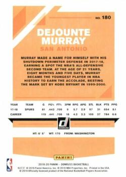 2019-20 Donruss #180 Dejounte Murray Back