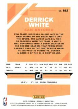 2019-20 Donruss #182 Derrick White Back