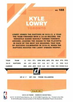 2019-20 Donruss #188 Kyle Lowry Back
