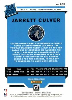 2019-20 Donruss #205 Jarrett Culver Back