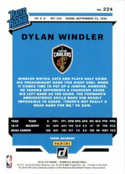 2019-20 Donruss #224 Dylan Windler Back