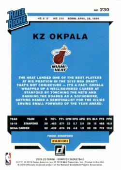 2019-20 Donruss #230 KZ Okpala Back