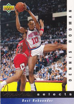 1992-93 Upper Deck - Jerry West Selects #JW2 Dennis Rodman Front