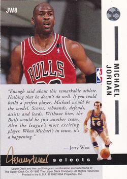 1992-93 Upper Deck - Jerry West Selects #JW8 Michael Jordan Back