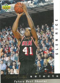 1992-93 Upper Deck - Jerry West Selects #JW11 Glen Rice Front