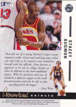 1992-93 Upper Deck - Jerry West Selects #JW14 Stacey Augmon Back
