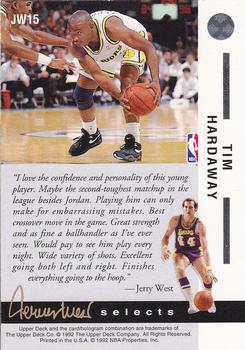 1992-93 Upper Deck - Jerry West Selects #JW15 Tim Hardaway Back