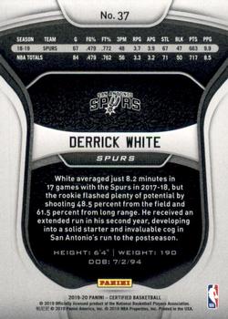 2019-20 Panini Certified #37 Derrick White Back