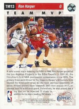 1992-93 Upper Deck - Team MVPs #TM13 Ron Harper Back