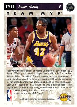 1992-93 Upper Deck - Team MVPs #TM14 James Worthy Back