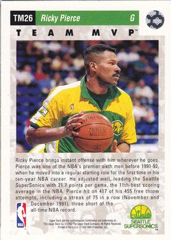 1992-93 Upper Deck - Team MVPs #TM26 Ricky Pierce Back