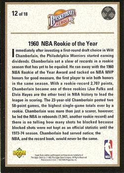 1992-93 Upper Deck - Basketball Heroes: Wilt Chamberlain #12 Wilt Chamberlain Back