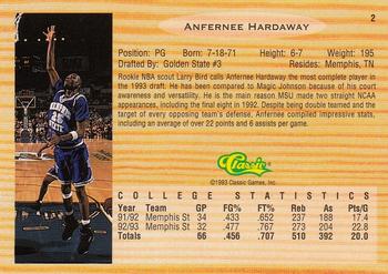 1993 Classic Draft Picks #2 Anfernee Hardaway Back