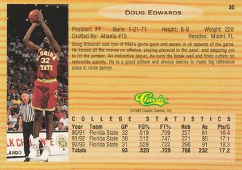 1993 Classic Draft Picks #30 Doug Edwards Back