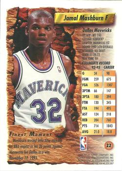 1993-94 Finest #22 Jamal Mashburn Back