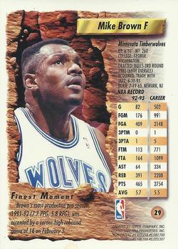 1993-94 Finest #29 Mike Brown Back