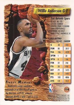 1993-94 Finest #154 Willie Anderson Back