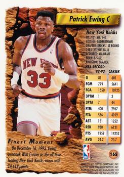 1993-94 Finest #165 Patrick Ewing Back