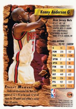 1993-94 Finest #174 Kenny Anderson Back