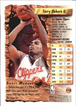 1993-94 Finest #192 Terry Dehere Back