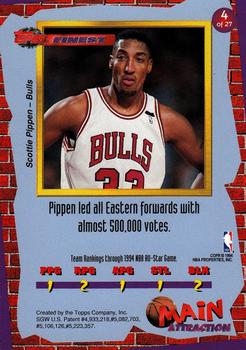 1993-94 Finest - Main Attraction #4 Scottie Pippen Back