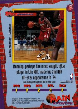 1993-94 Finest - Main Attraction #12 Danny Manning Back