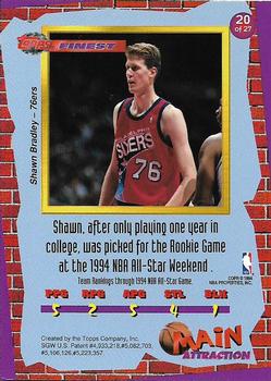 1993-94 Finest - Main Attraction #20 Shawn Bradley Back