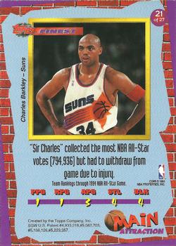 1993-94 Finest - Main Attraction #21 Charles Barkley Back