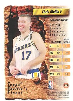 1993-94 Finest - Refractors #122 Chris Mullin Back