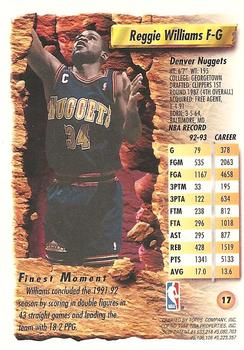 1993-94 Finest - Refractors #17 Reggie Williams Back
