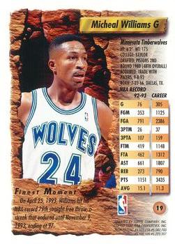 1993-94 Finest - Refractors #19 Micheal Williams Back