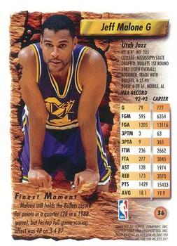 1993-94 Finest - Refractors #36 Jeff Malone Back
