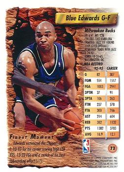 1993-94 Finest - Refractors #73 Blue Edwards Back
