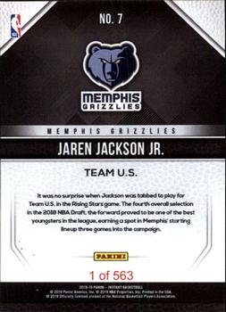 2018-19 Panini Instant NBA - Mountain Dew Ice Rising Stars #7 Jaren Jackson Jr. Back