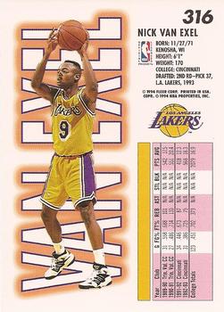 1993-94 Fleer #316 Nick Van Exel Back