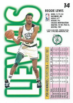 1993-94 Fleer #14 Reggie Lewis Back