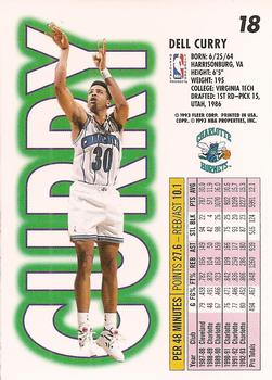 1993-94 Fleer #18 Dell Curry Back