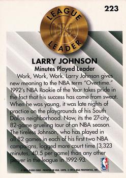 1993-94 Fleer #223 Larry Johnson Back