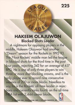 1993-94 Fleer #225 Hakeem Olajuwon Back