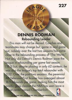 1993-94 Fleer #227 Dennis Rodman Back